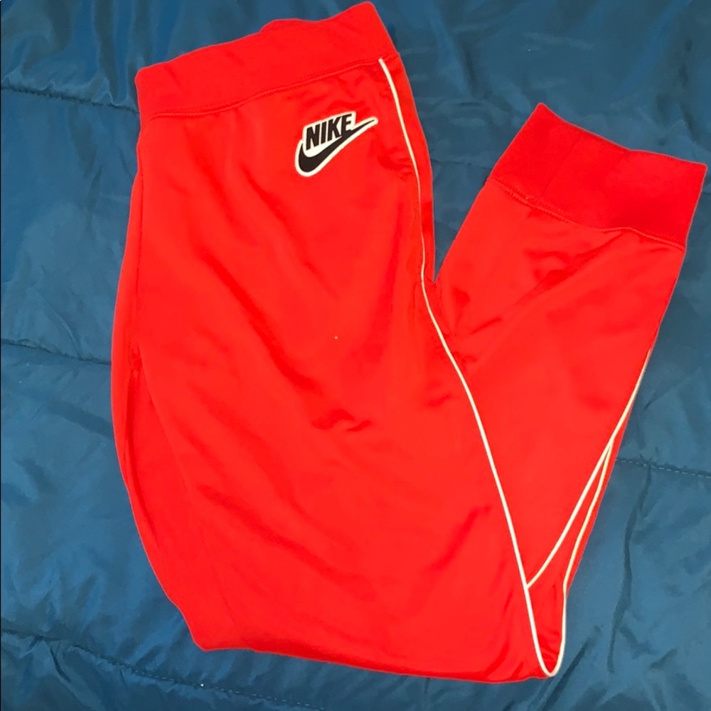 lightly worn Red Nike jogger sweats